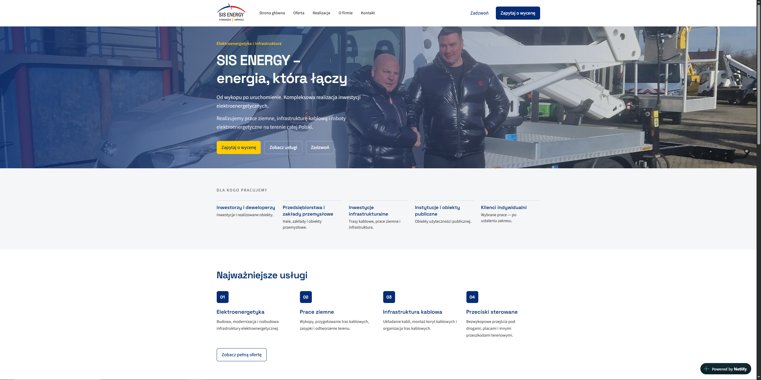 Strona internetowa SIS-ENERGY